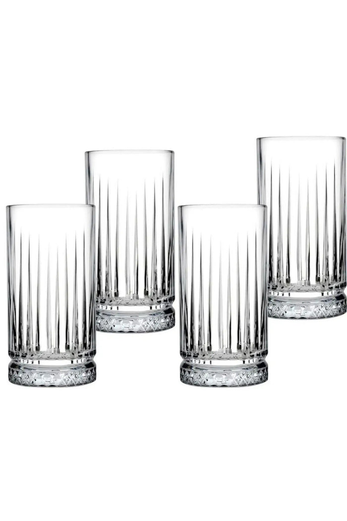 Longdrinkgläser mit Facetten Design für Cocktails Wasser Softdrinks und Hausbar bei