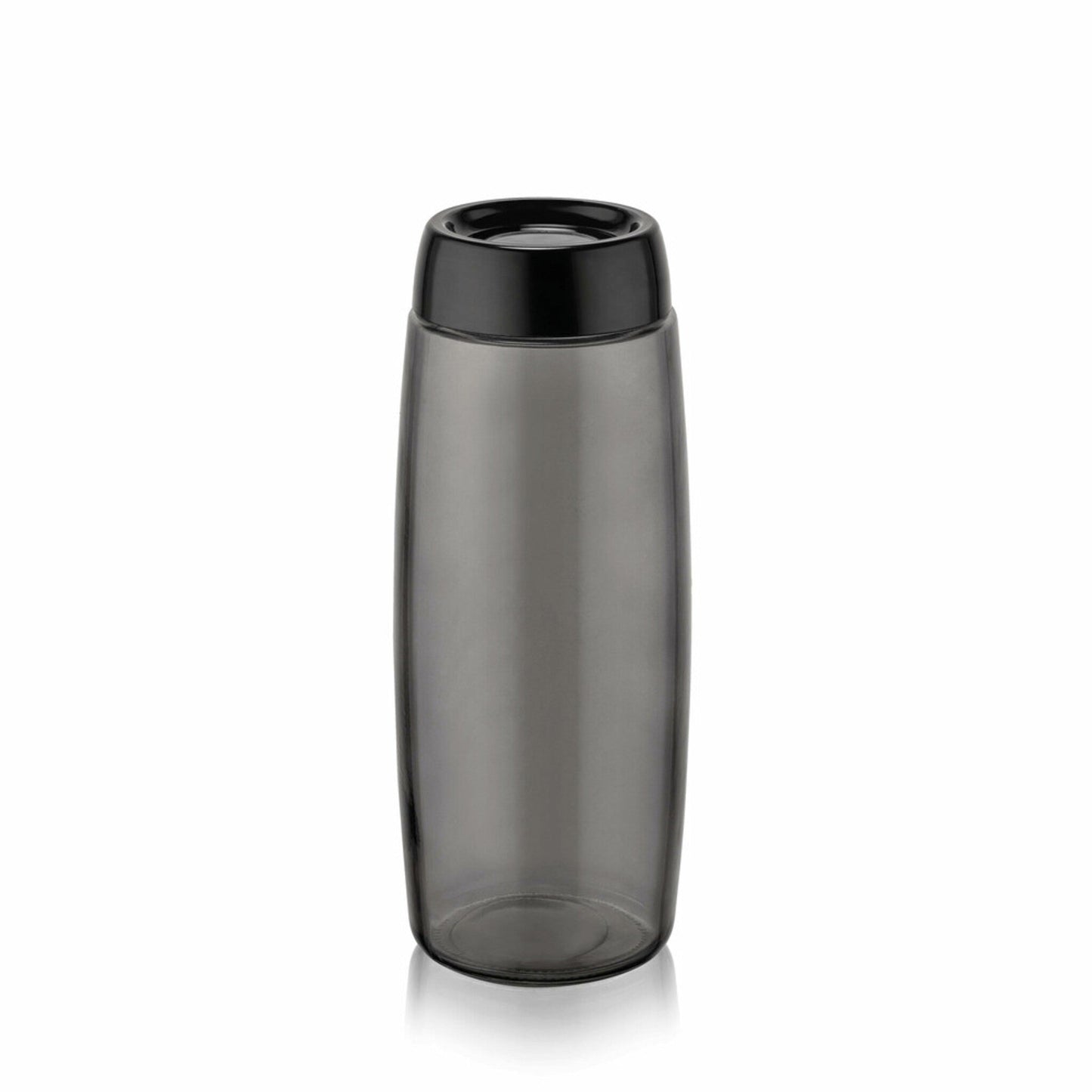 Vorratsglas Michelino Tanja 1.6 L mit Riffelmuster und anthrazitfarbenem Deckel
