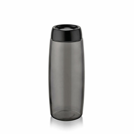 Vorratsglas Michelino Tanja 1.6 L mit Riffelmuster und anthrazitfarbenem Deckel