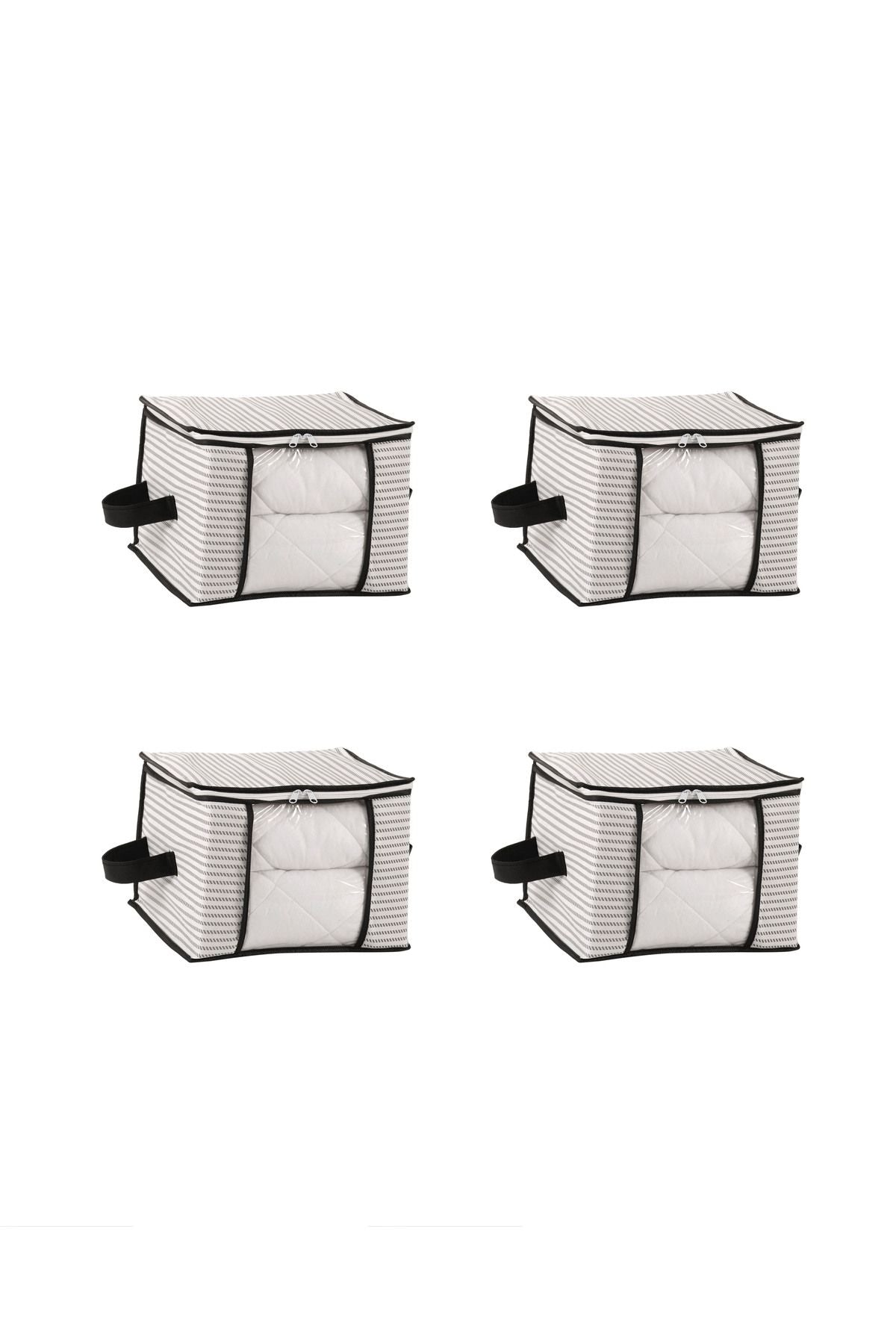 Weißer Garderoben Organizer Vliesstoff Socken Aufbewahrung 4er Set