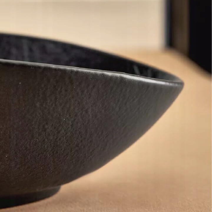 Wilmax Ovale Schale 19 × 15 × 6 cm 3er-Set Schwarz Porzellan – Anwendungs- oder Detailansicht; Lieferumfang: 3 Stück