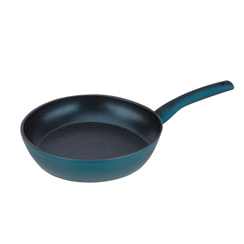 Michelino Nora Schmorpfanne Petrol 28 cm mit Wabenboden fuer Fleisch und Gemuese
