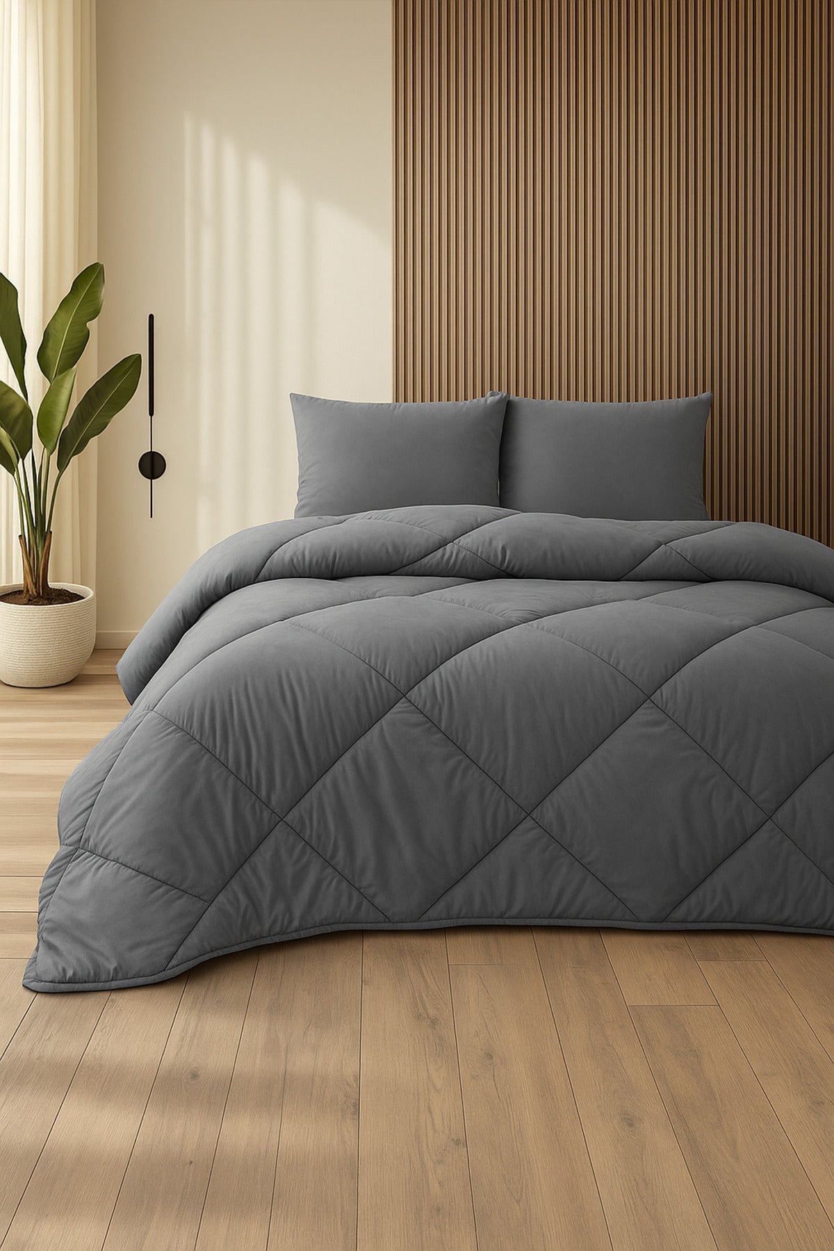 HELDENA Tagesdecke Anthrazit 220×240 cm – Kingsize Wohndecke