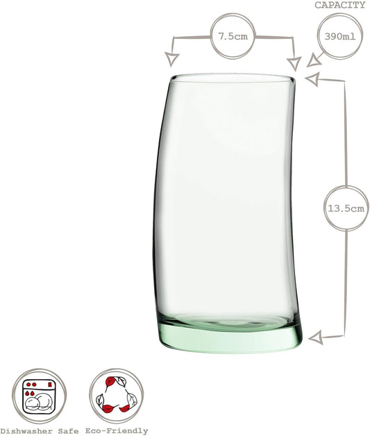 Penguen Longdrinkglas 390 ml klar geradlinige Form für Wasser und Saft