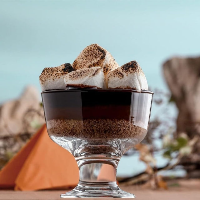 HELDENA Eis- und Dessertschale aus transparentem Glas – Detailansicht