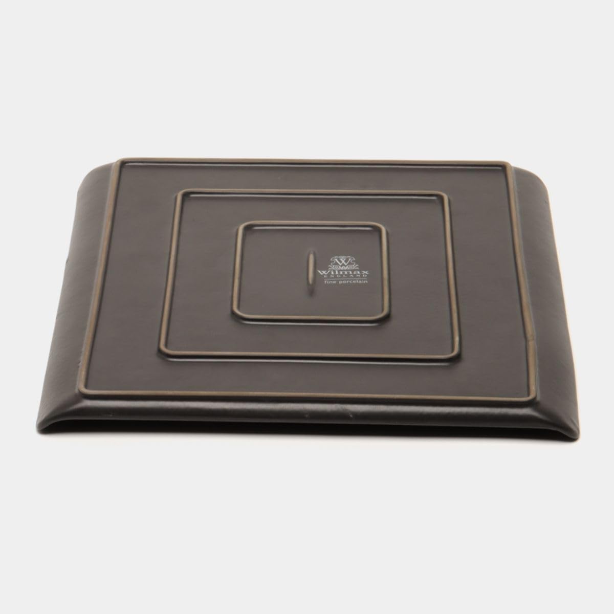 Wilmax Quadratische Servierplatte 17 × 17 cm 6er-Set Schwarz Porzellan – Anwendungs- oder Detailansicht; Lieferumfang: 6 Stück