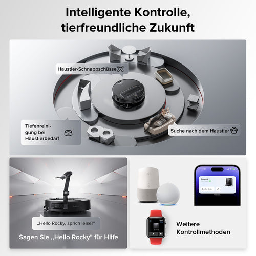 Roborock Saros Z70 mit Wischfunktion und StarSight-Navigation, ultraflach