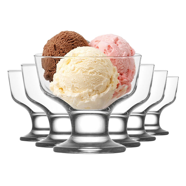 HELDENA Glasschalen für Eis und Dessert – Servieransicht
