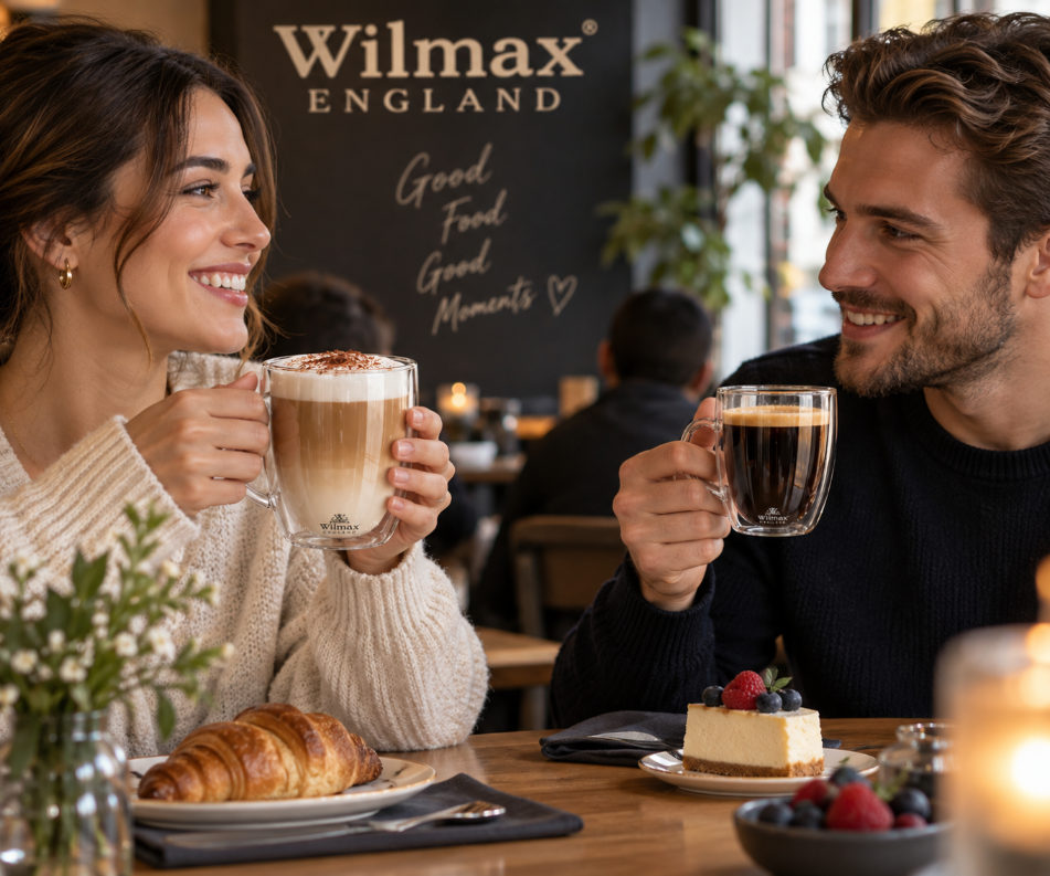 Wilmax Doppelwandiger Thermobecher 500 ml 6er-Set Transparent – Anwendungs- oder Detailansicht; Lieferumfang: 6 Stück