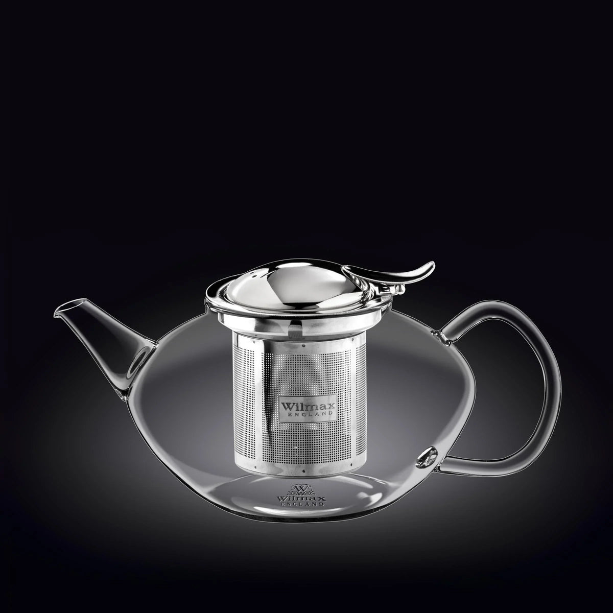 Wilmax Teekanne 1050 ml mit Edelstahlfilter Transparent Thermoglas – Anwendungs- oder Detailansicht; Lieferumfang: 1 Stück
