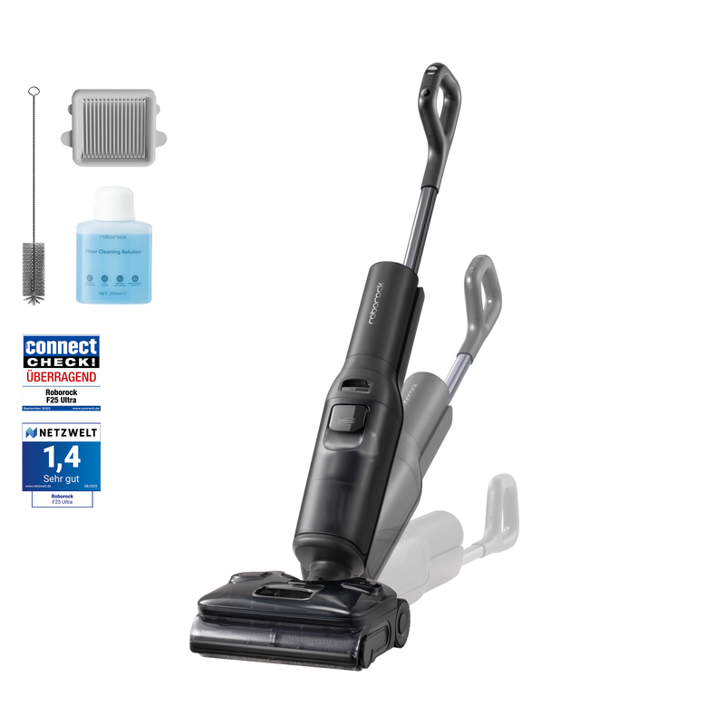 Roborock F25 Ultra weißer Wischsauger 90°C Dampfreinigung TÜV Süd