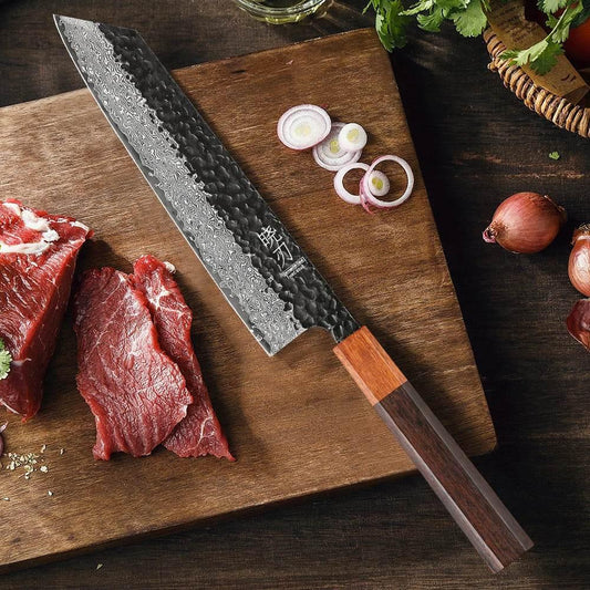 Kiritsuke Küchenmesser 67 Lagen Damast für präzise Schnitte bei Gemüse und Fleisch