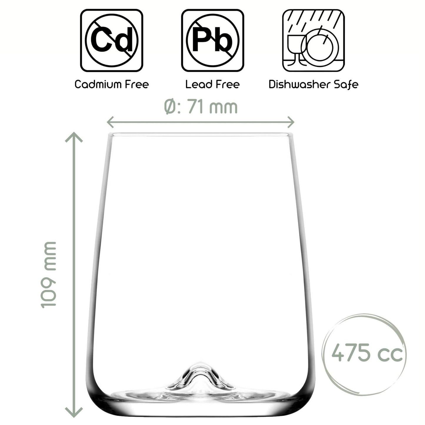 Weingläser 475 ml von LAV für Dinner Alltag und gedeckte Tische
