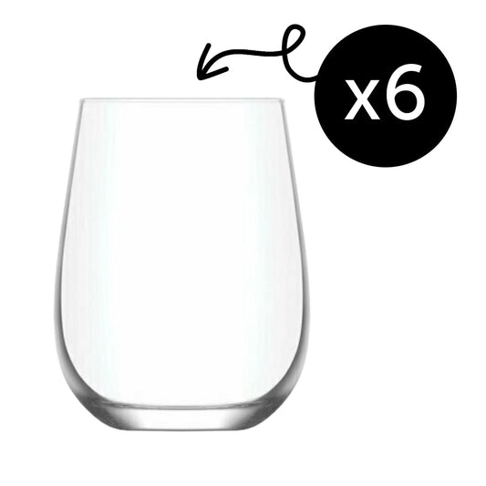 LAV Gaia Weingläser 475 ml 6er Set für Rotwein und Weißwein