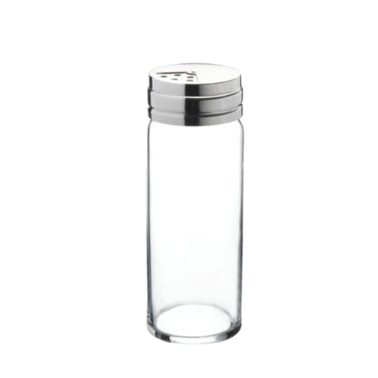 Glasstreuer mit Edelstahldeckel für Salz Pfeffer und Gewürze