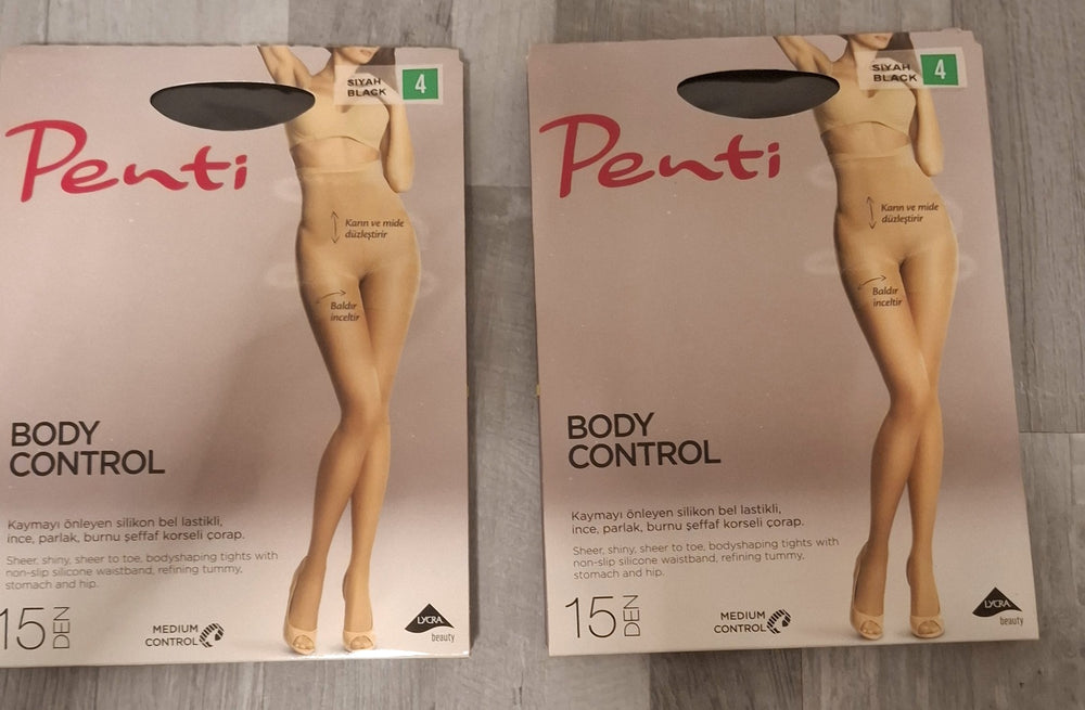 Penti Body Control Strumpfhose 15 DEN Schwarz – 2er-Set in Größe XL (4)