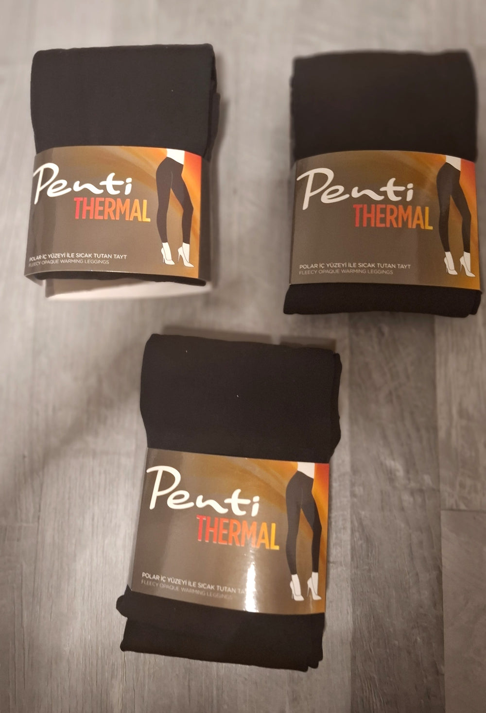 Penti Thermo-Leggings Anthrazit – 3er-Set in Originalverpackung