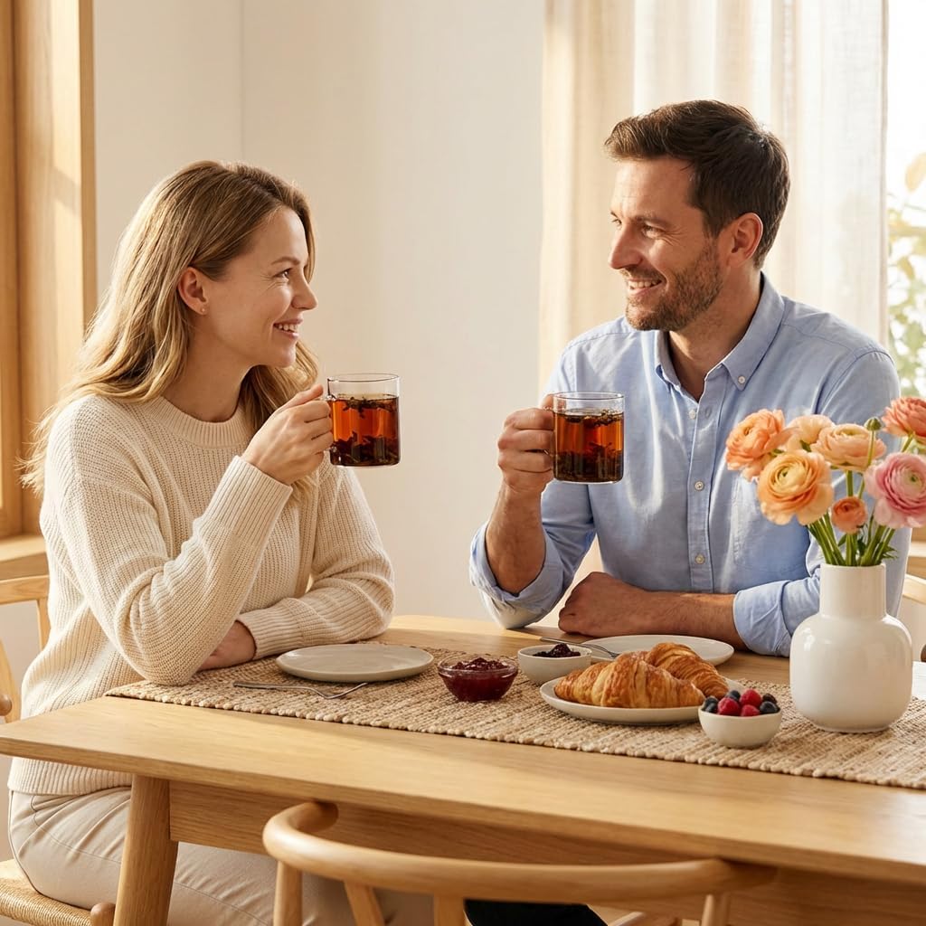 Wilmax Kaffeetasse 400 ml 6er-Set Transparent Borosilikatglas – Anwendungs- oder Detailansicht; Lieferumfang: 6 Stück