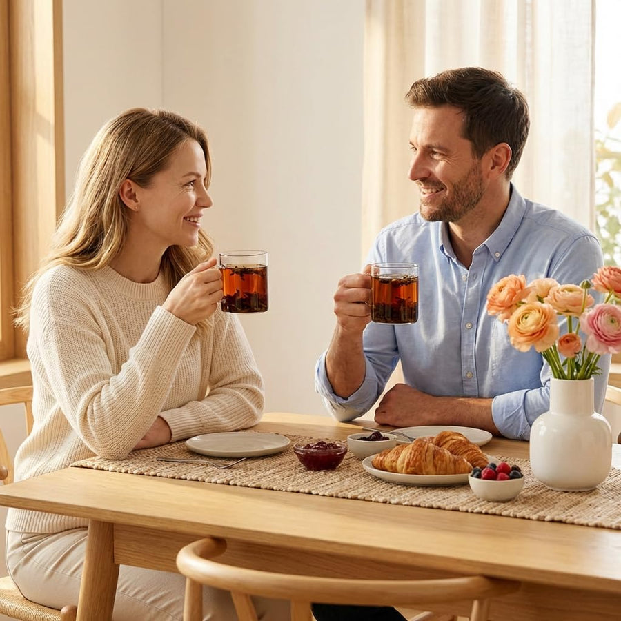 Wilmax Kaffeetasse 400 ml 6er-Set Transparent Borosilikatglas – Anwendungs- oder Detailansicht; Lieferumfang: 6 Stück