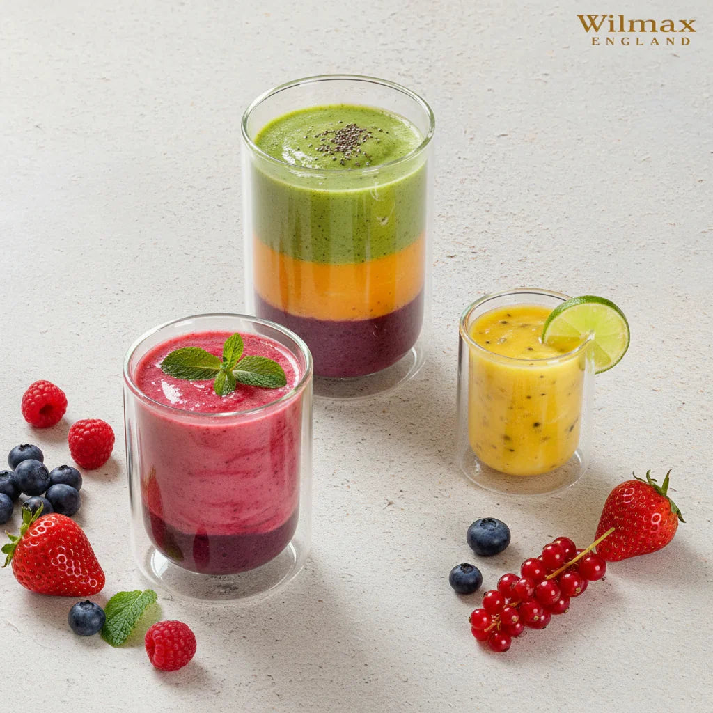 Wilmax Doppelwandiges Thermoglas 400 ml 2er-Set Transparent – Anwendungs- oder Detailansicht; Lieferumfang: 2 Stück