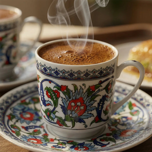 Türkische Kaffeetassen Porzellan Weiß für Mokka und Espresso Kaffee Momente