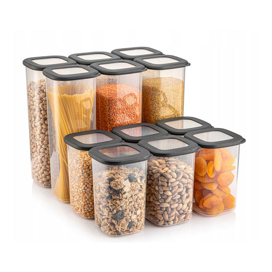 CRALEX Tosca beige quadratisch 12 Behälter Meal Prep und Aufbewahrung