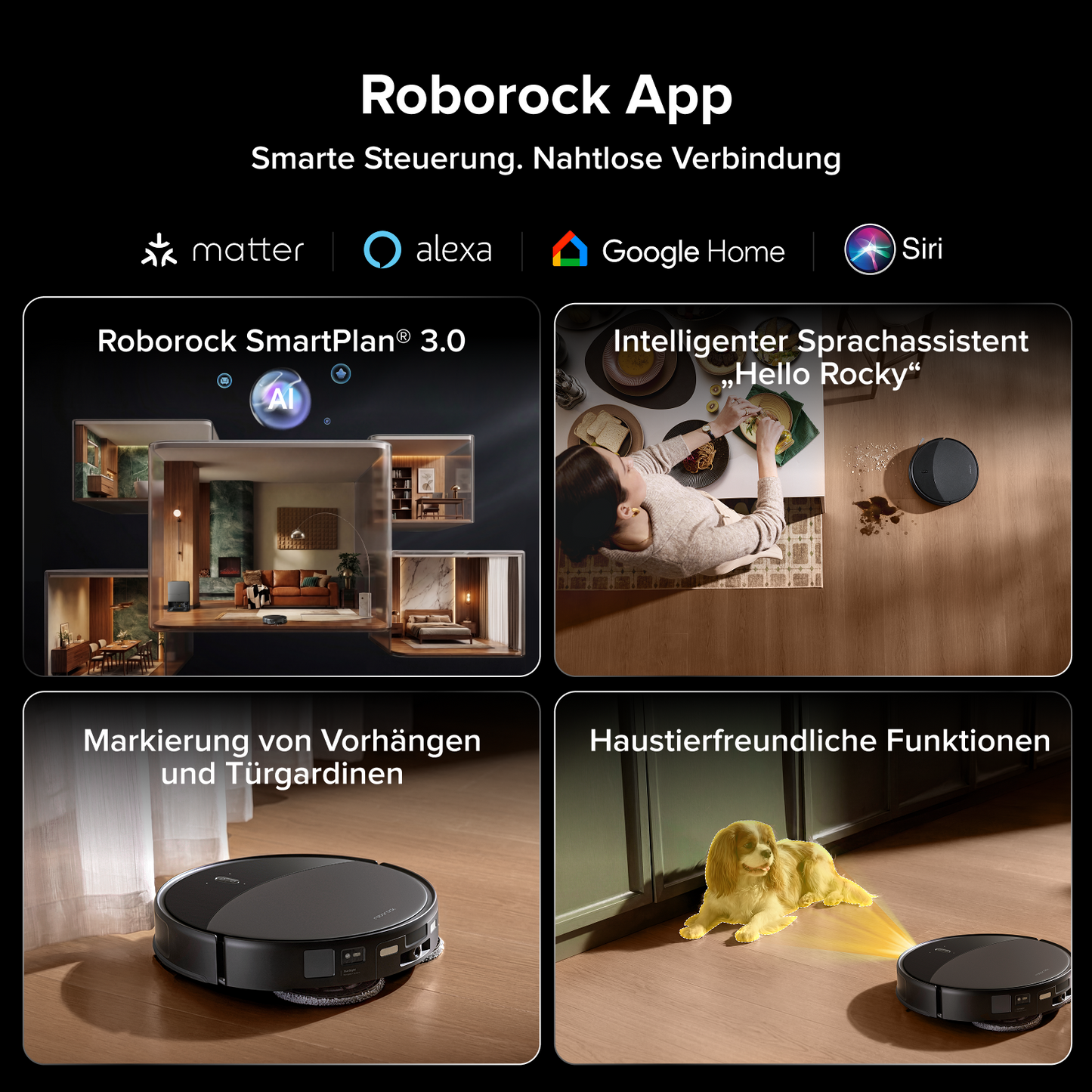 Roborock Saros 20 mit Wischfunktion und StarSight-Navigation, ultraflach