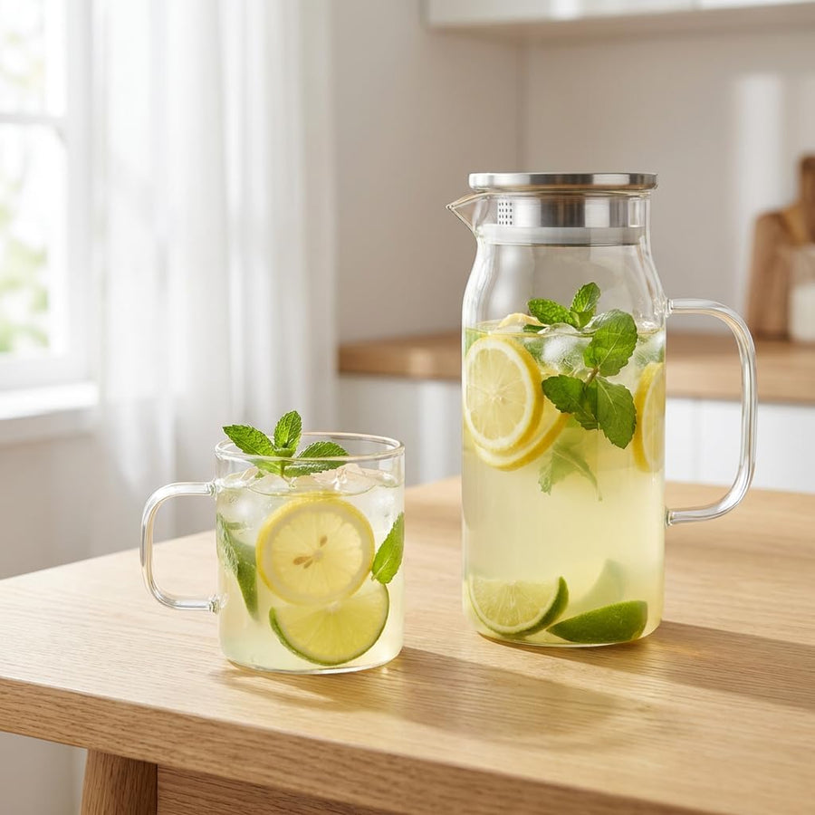 Wilmax Kaffeetasse 400 ml 6er-Set Transparent Borosilikatglas – Anwendungs- oder Detailansicht; Lieferumfang: 6 Stück