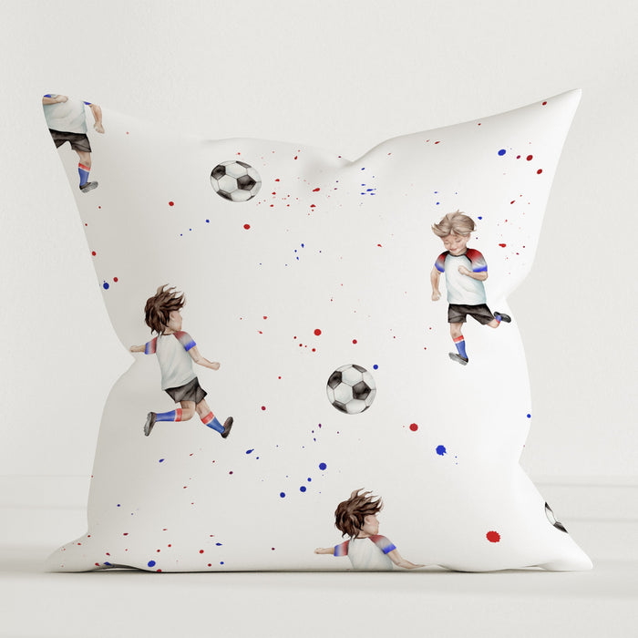 Fußball-Dekokissen „Fussball" im Design der niederländischen Nationalfarben
