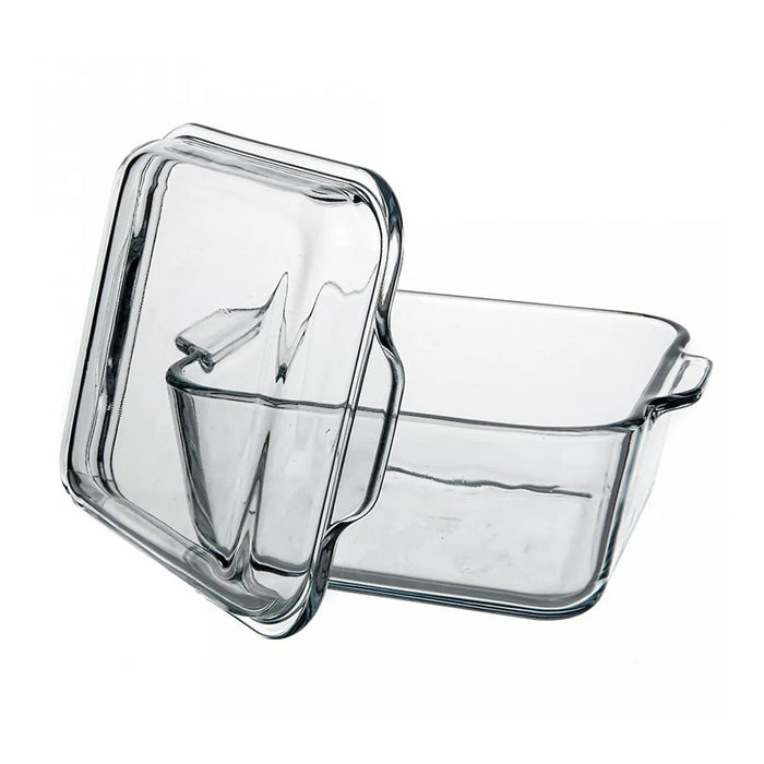 HELDENA Auflaufform aus Glas 1000 ml mit passendem Deckel