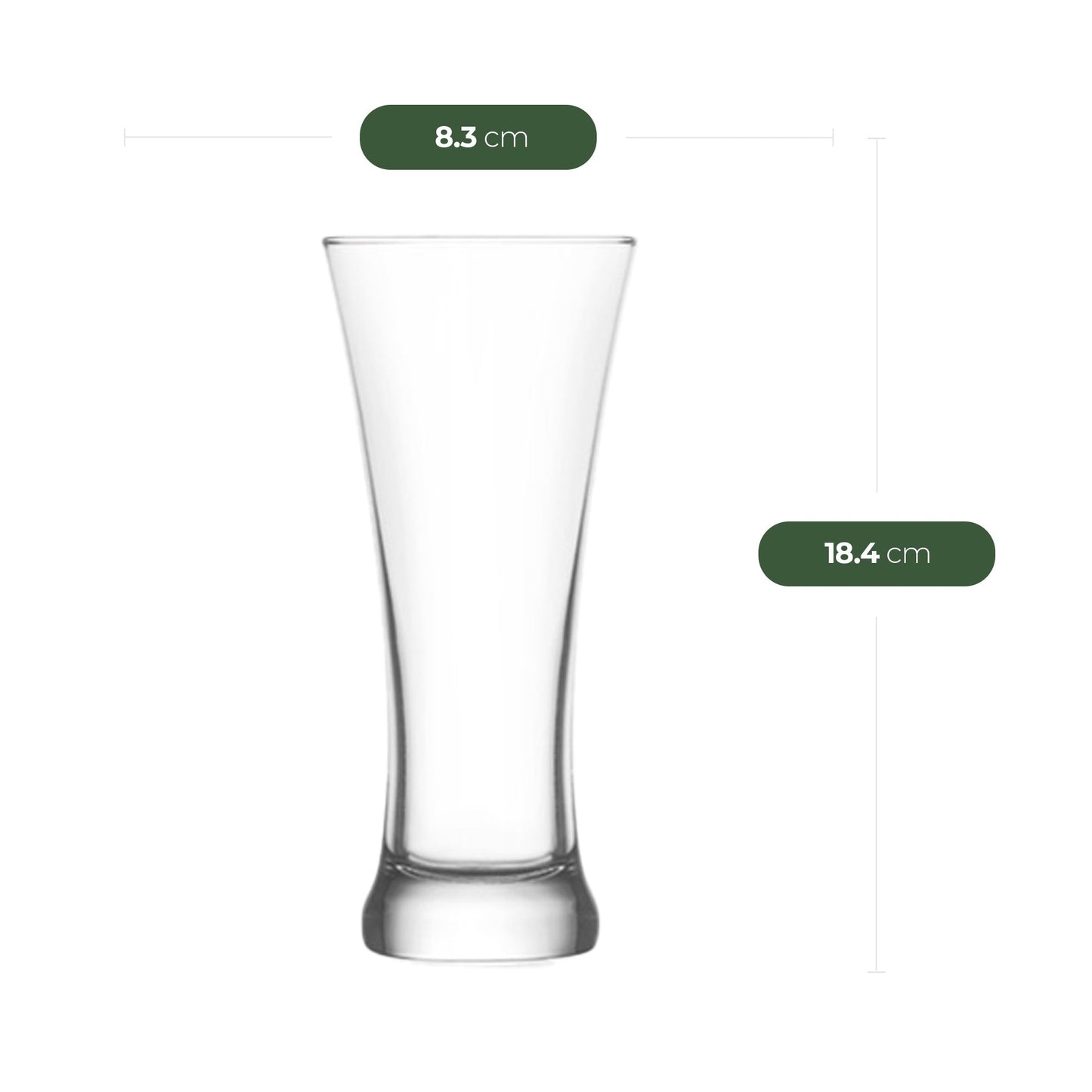 LAV Sorgun Glas 380 ml Detailansicht schlichte Form für Alltag und Gäste