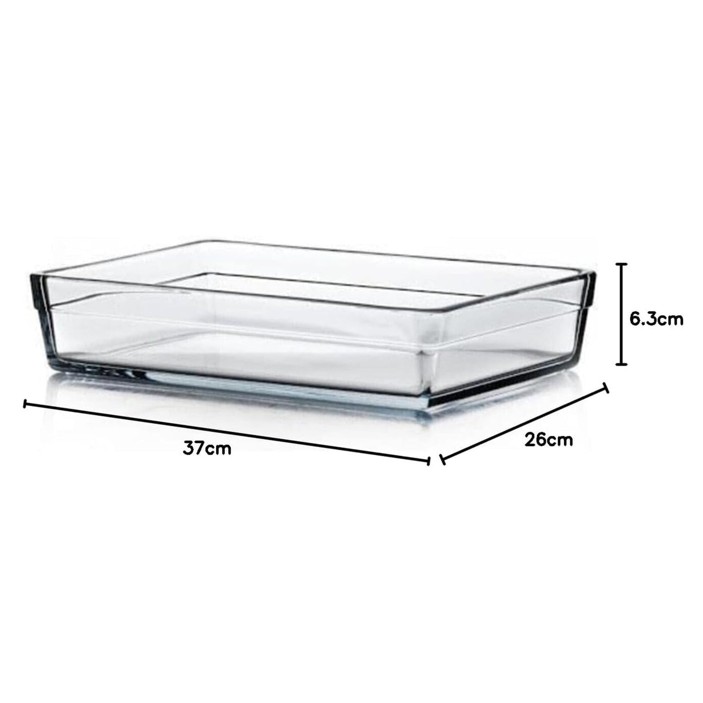 HELDENA Borcam Auflaufform rechteckig 4350 ml – Ofenform aus Borosilikatglas