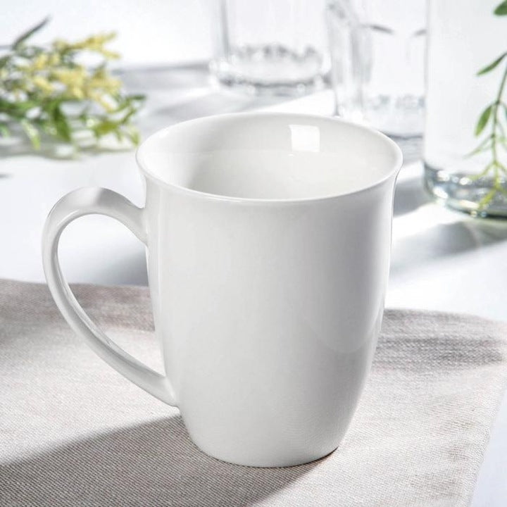 Wilmax Tasse 380 ml 2er-Set Weiß Porzellan – Anwendungs- oder Detailansicht; Lieferumfang: 2 Stück