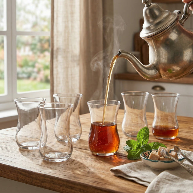 HELDENA Türkische Teegläser 115 ml – 6er Set für Çay