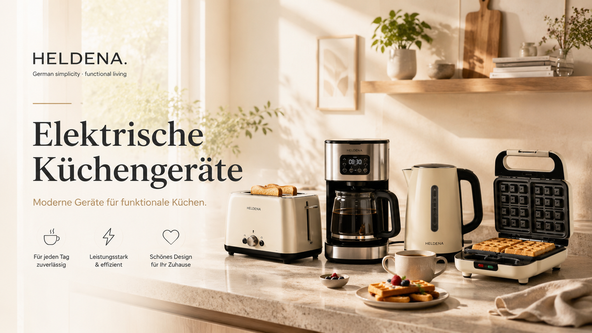 HELDENA Elektrische Küchengeräte Banner für moderne funktionale Küchen