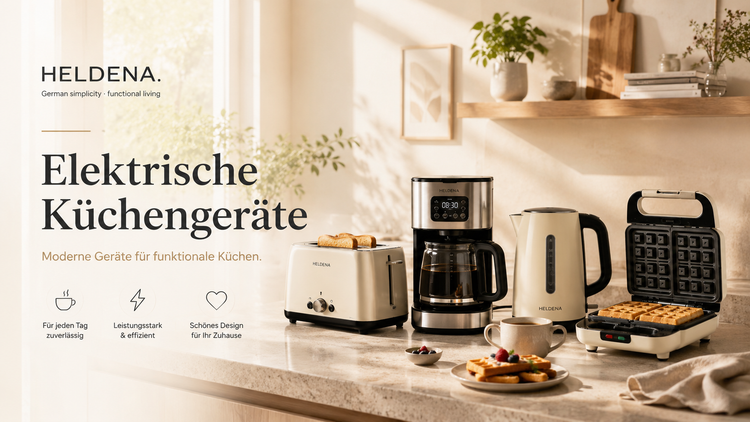 HELDENA Elektrische Küchengeräte Banner für moderne funktionale Küchen
