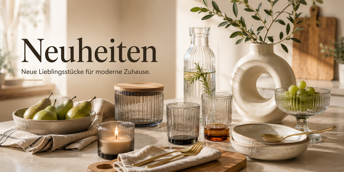HELDENA Neuheiten Banner mit modernen Wohn und Küchenaccessoires