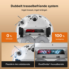 Roborock Qrevo Edge 2 fährt mit 7,98 cm Bauhöhe flach unter Sofa und Lowboard