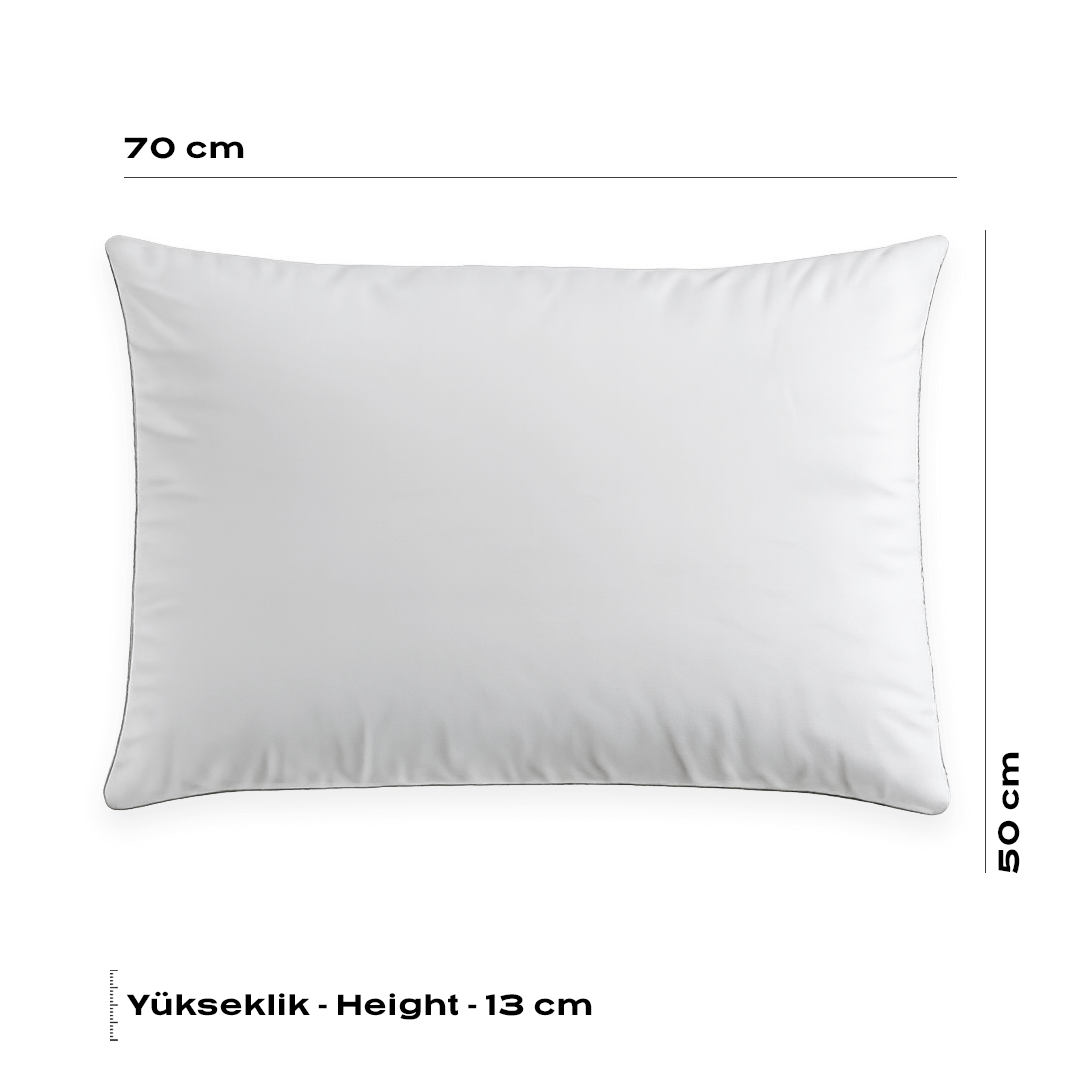 Mikrofaser-Silikonkissen 70 x 50 cm mit weicher Silikonfaserfüllung