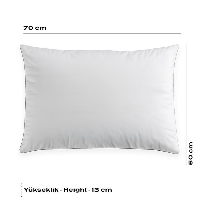 Mikrofaser-Silikonkissen 70 x 50 cm mit weicher Silikonfaserfüllung