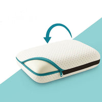 Pro Visco Hochkissen 60 x 40 cm in Weiß auf dem Bett