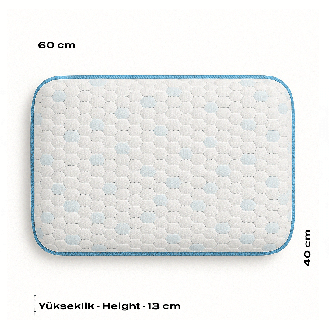 Cooler Visco Hochkissen 60 x 40 cm mit Mesh-Einsatz im Bezug
