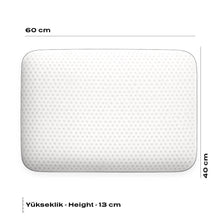 HELDENA Pro Visco Klassisches Kissen 60 x 40 cm in Weiß mit feiner Biese
