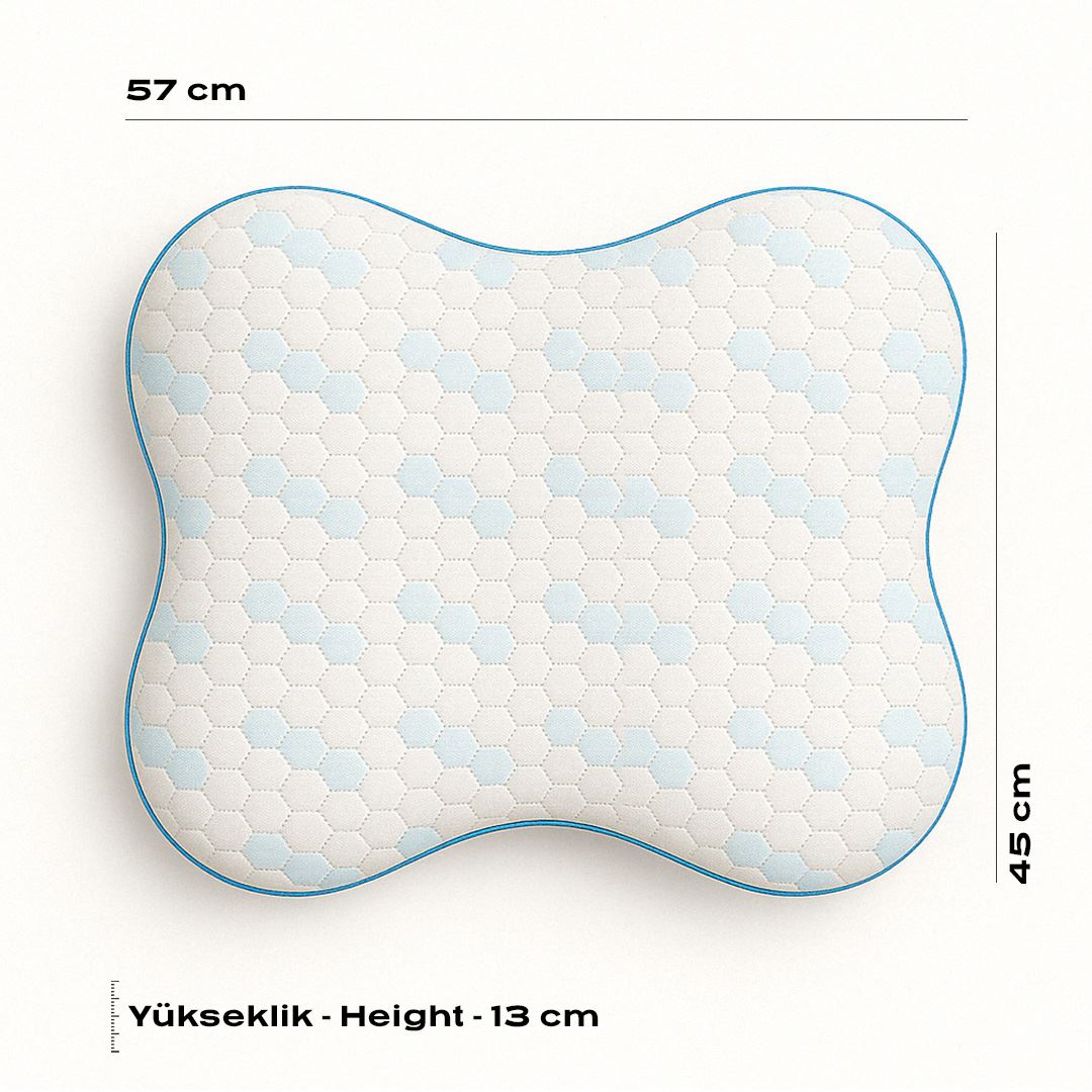 Cooler Visco Formkissen 57 x 45 cm mit luftdurchlässigem Funktionsbezug