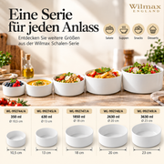 Wilmax Schale 18 cm 1850 ml Weiß Porzellan – Anwendungs- oder Detailansicht; Lieferumfang: 1 Stück