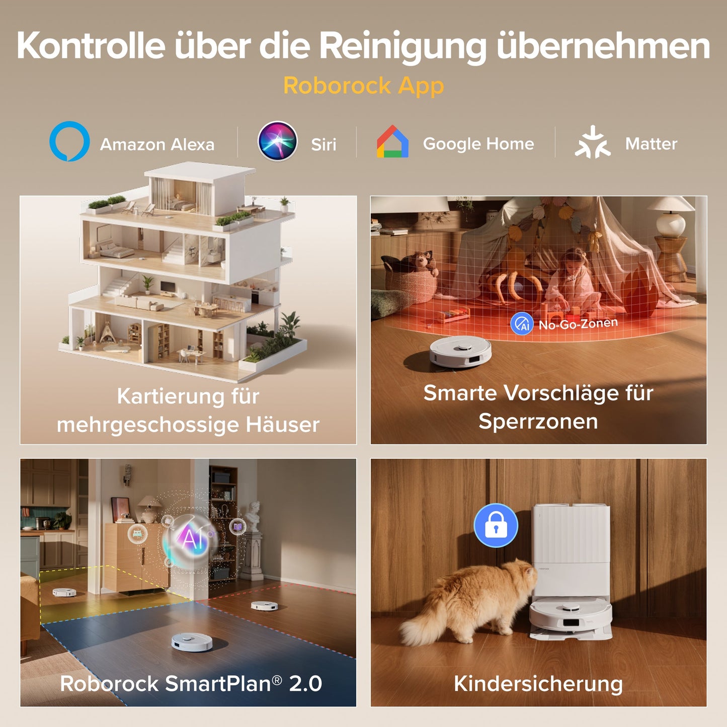 Roborock Qrevo S Pro navigiert per PreciSense LiDAR präzise durch den Wohnbereich