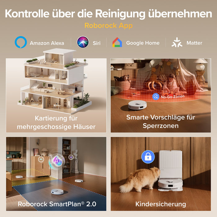 Roborock Qrevo S Pro Saug- und Wischroboter mit automatischer Staubentleerung in der Station
