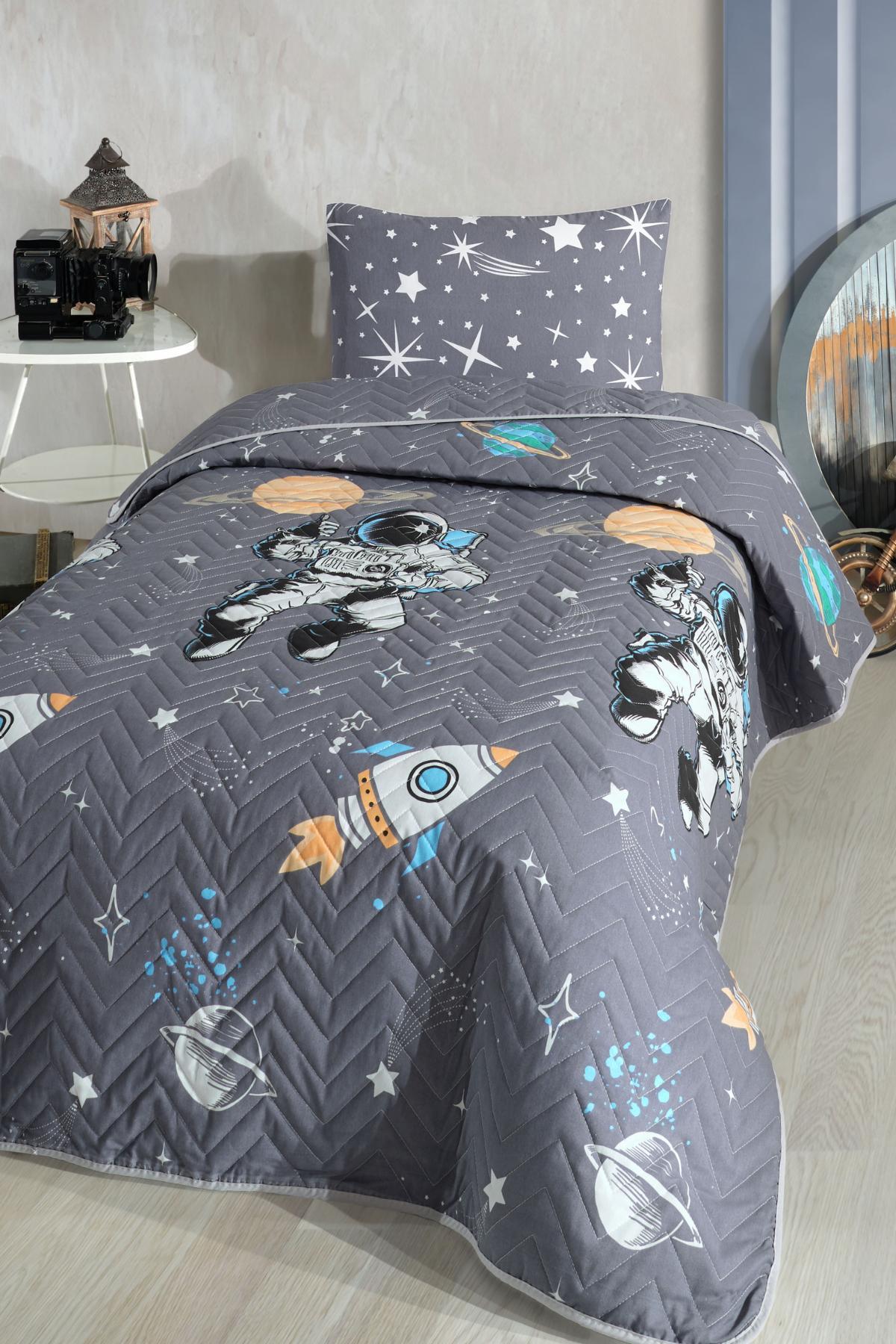 HELDENA Astronauten-Bettwäsche 160×230 cm – Kinder & Jugendliche