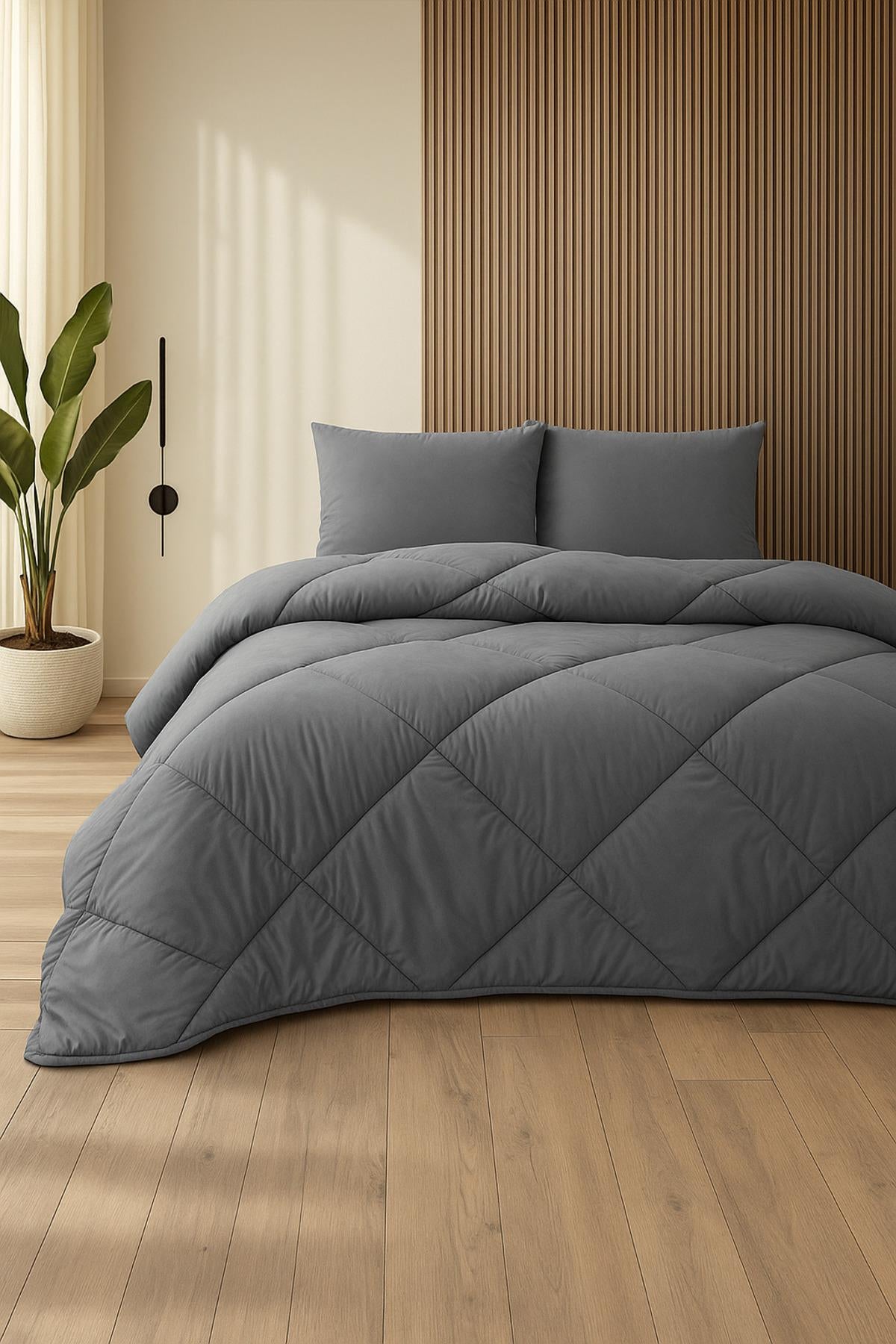 HELDENA Tagesdecke Anthrazit 220×240 cm – Kingsize Wohndecke