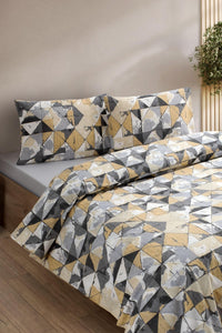 HELDENA LOVELY Bettwäsche-Set Gelb 160×220 cm mit Spannbettlaken